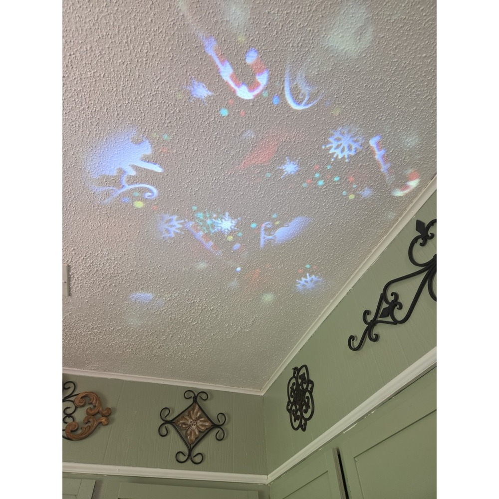 LED Projector Christmas Tree Topper Silver Color 10 In - Picture 10 of 10
